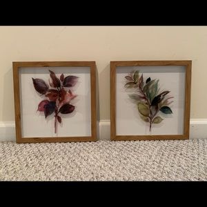 Framed flower wall art